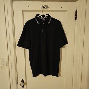 IZOD men's half button short sleeve black